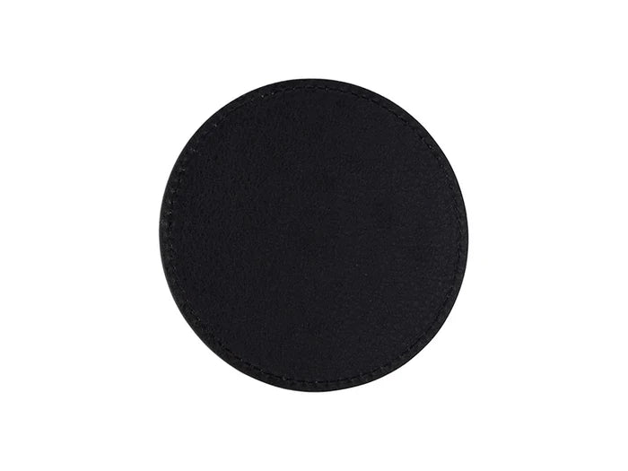 Sublimation PU Leather Round Mug Coaster (Green, 9.5cm)