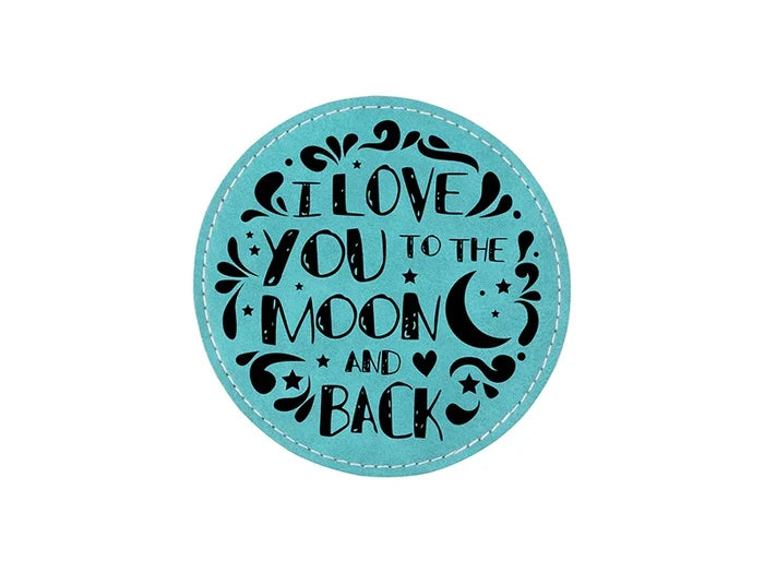 Sublimation PU Leather Round Mug Coaster (Green, 9.5cm)