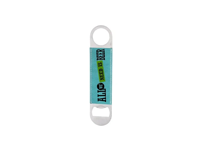 Sublimation PU Stainless Steel Bottle Opener (Green, 17.7*4cm)