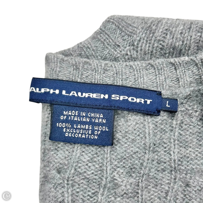 Sweater By Ralph Lauren Blue Label In Grey, Size: L