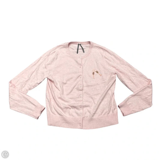 Sweater Cardigan By Anthropologie In Pink, Size: S