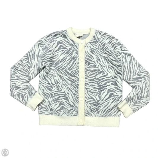 Sweater Cardigan By Cynthia Rowley In Zebra Print, Size: S