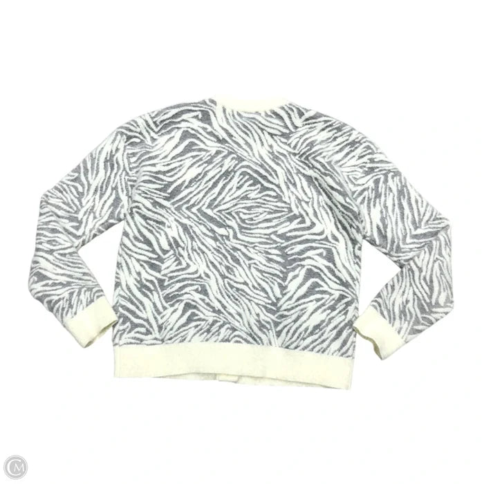 Sweater Cardigan By Cynthia Rowley In Zebra Print, Size: S