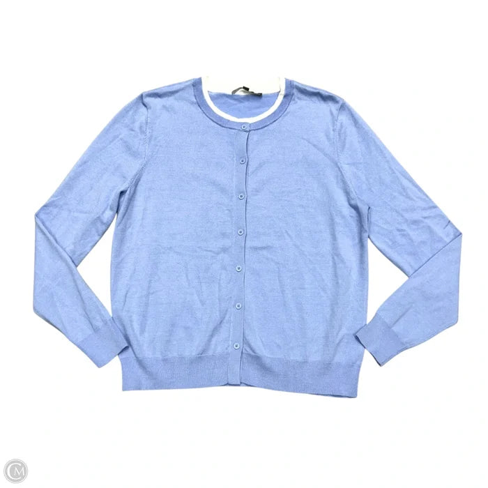Sweater Cardigan By Elliott Lauren In Blue & White, Size: M