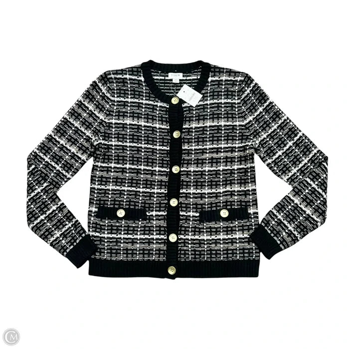 Sweater Cardigan By J. Crew In Black & White, Size: Xs