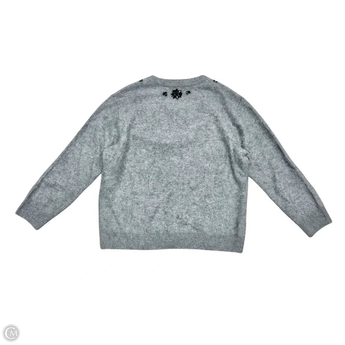 Sweater Cardigan Cashmere By Autumn Cashmere In Grey, Size: M