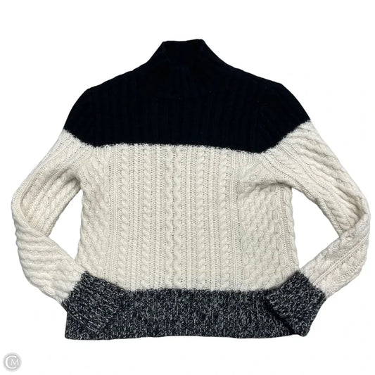 Sweater Cashmere By Aqua In Black & Cream, Size: S