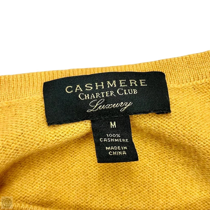 Sweater Cashmere By Charter Club In Yellow, Size: M