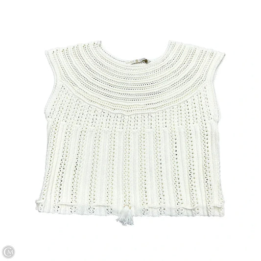 Sweater Short Sleeve By Marie Oliver In White, Size: S