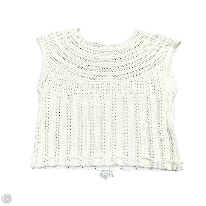 Sweater Short Sleeve By Marie Oliver In White, Size: S