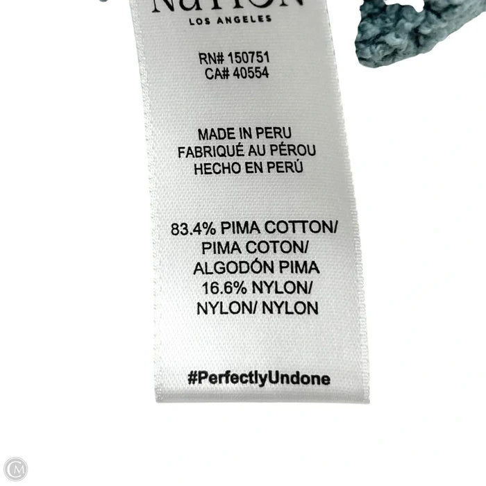 Sweater Short Sleeve By Nation Ltd In Blue, Size: S