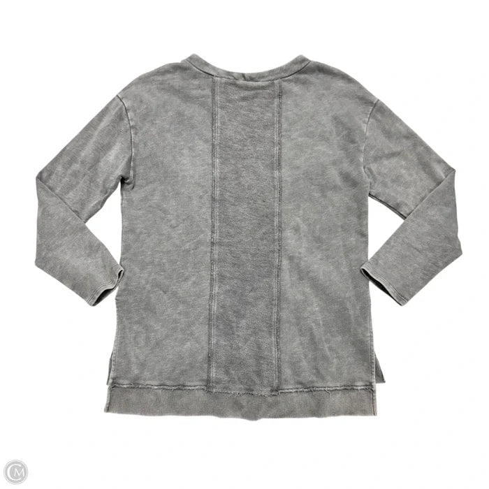 Sweatshirt Crewneck By Pilcro In Grey, Size: M