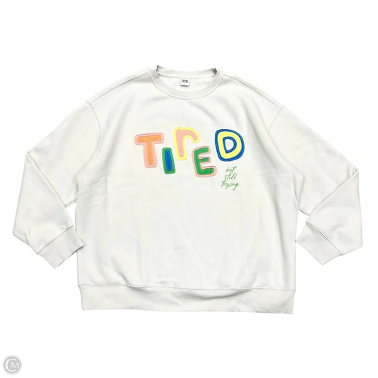 Sweatshirt Crewneck By See The Way I See In Off-White, Size: Xl