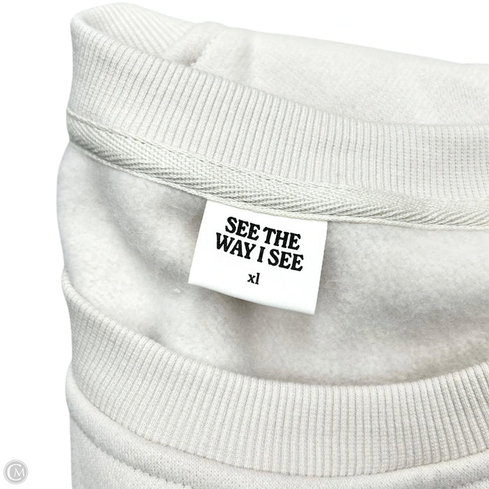 Sweatshirt Crewneck By See The Way I See In Off-White, Size: Xl
