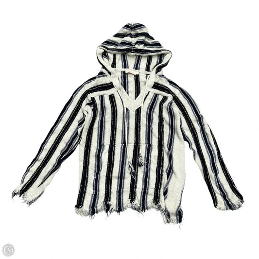 Sweatshirt Designer By Tory Burch In Blue & Cream, Size: Xs