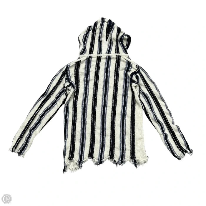 Sweatshirt Designer By Tory Burch In Blue & Cream, Size: Xs
