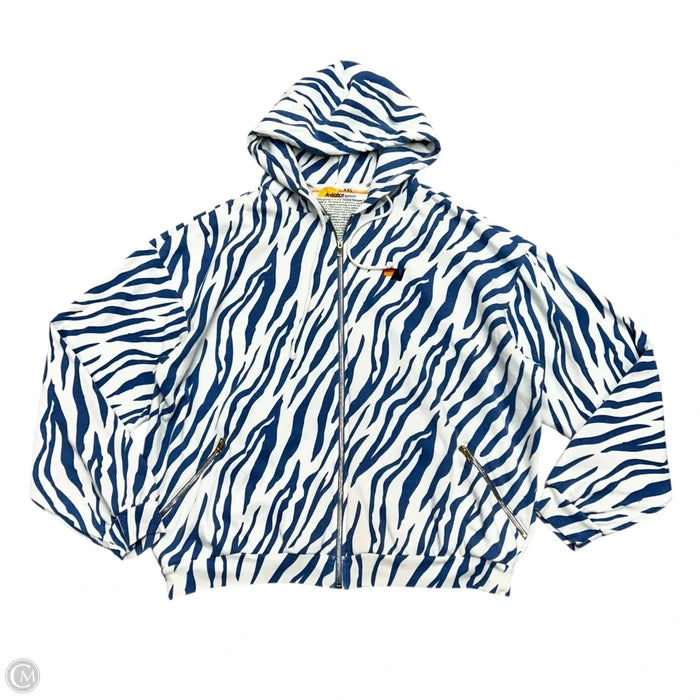Sweatshirt Hoodie By Aviator Nation In Zebra Print, Size: Xxl