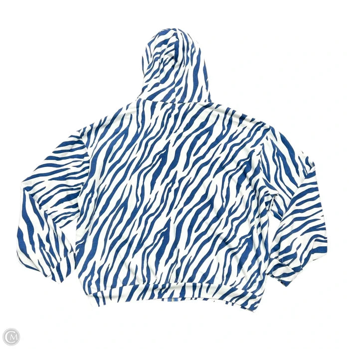 Sweatshirt Hoodie By Aviator Nation In Zebra Print, Size: Xxl