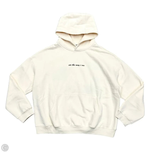 Sweatshirt Hoodie By See The Way I See In Cream, Size: Xl