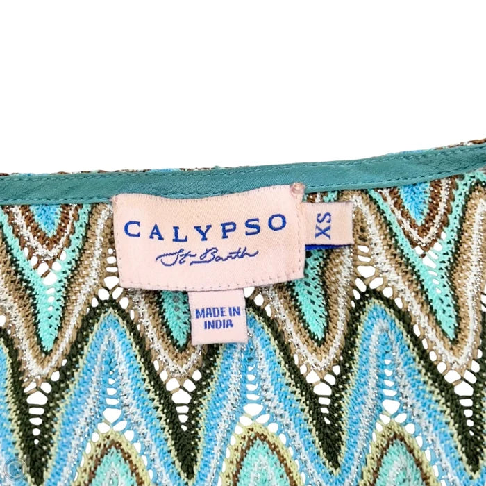Swimwear Cover-up By Calypso St Barth In Blue & Brown, Size: Xs