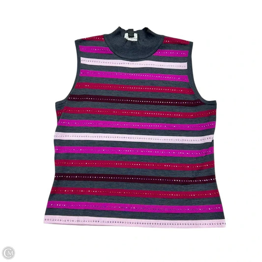Tank Top By St. John In Grey & Purple, Size: M