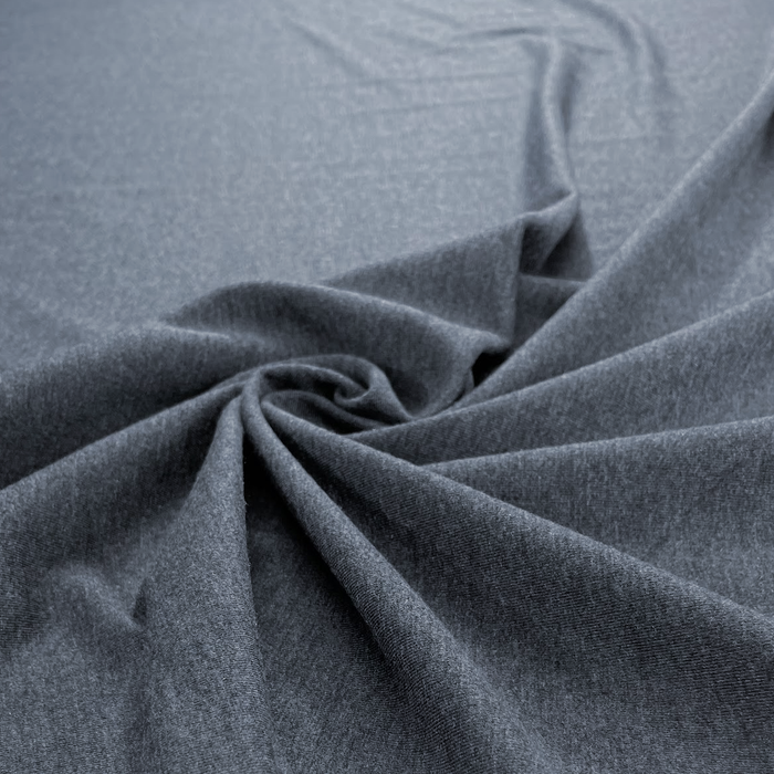 TENCEL™ Lyocell Organic Cotton French Terry - Heathered Charcoal Grey
