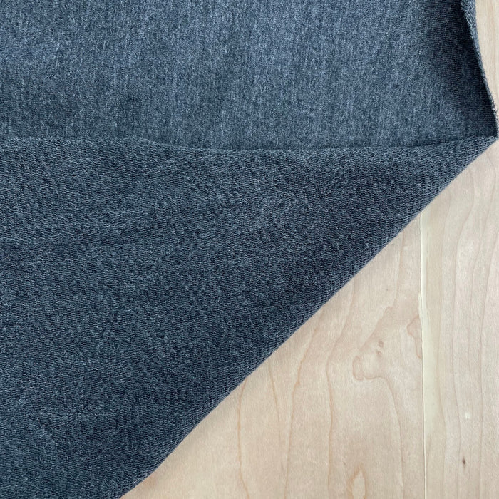 TENCEL™ Lyocell Organic Cotton French Terry - Heathered Charcoal Grey