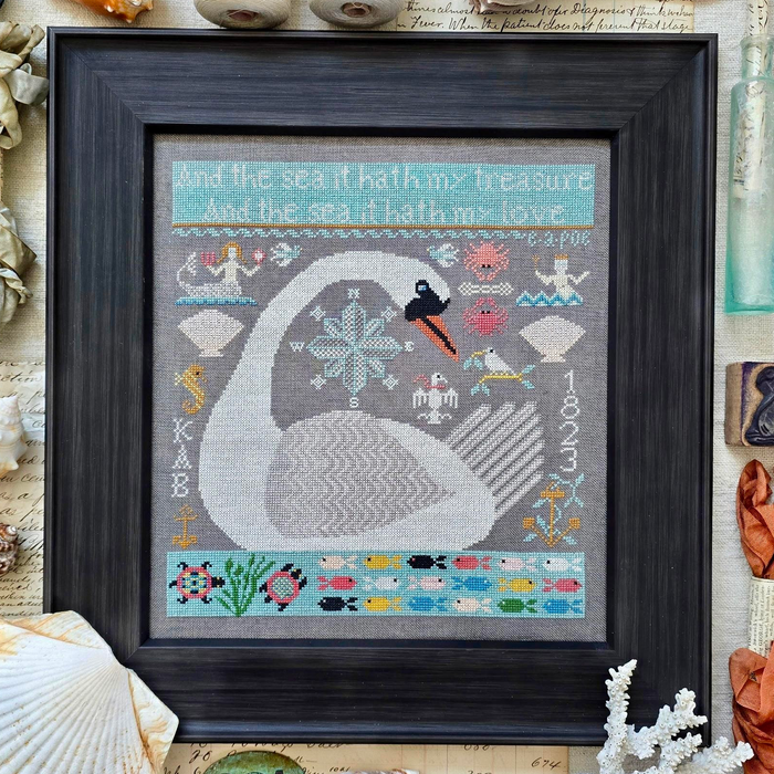 The Sea Hath My Love Cross Stitch Pattern-Stitched Modern