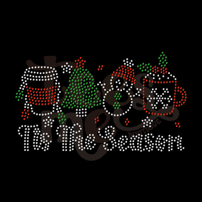 Tis The Season Winter RHINESTONE TRANSFER