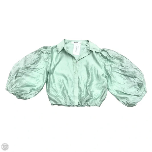 Top Long Sleeve By Astr In Green, Size: Xs