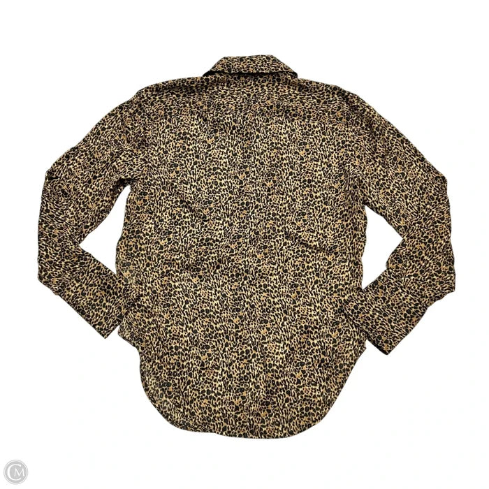 Top Long Sleeve By Frame In Leopard Print, Size: Xs
