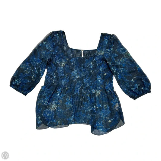 Top Long Sleeve By Free People In Navy, Size: M