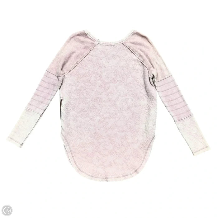 Top Long Sleeve By Free People In Pink, Size: S