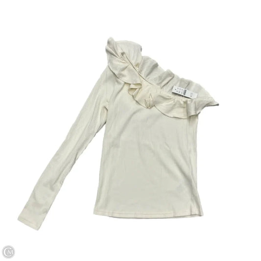 Top Long Sleeve By J. Crew In Ivory, Size: Xs