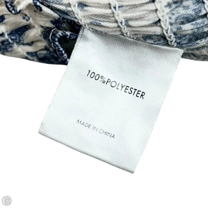 Top Long Sleeve By J Flower In Blue & Cream, Size: S