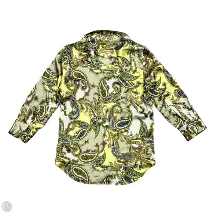 Top Long Sleeve By L Agence In Green & Purple, Size: S