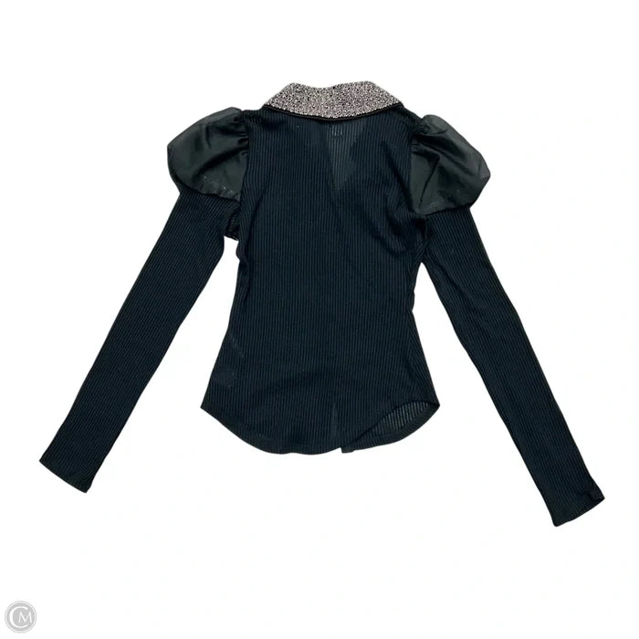 Top Long Sleeve By Maeve In Black, Size: Xxs