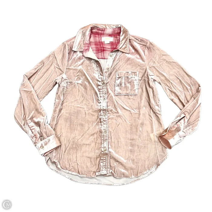 Top Long Sleeve By Maeve In Pink, Size: Xs