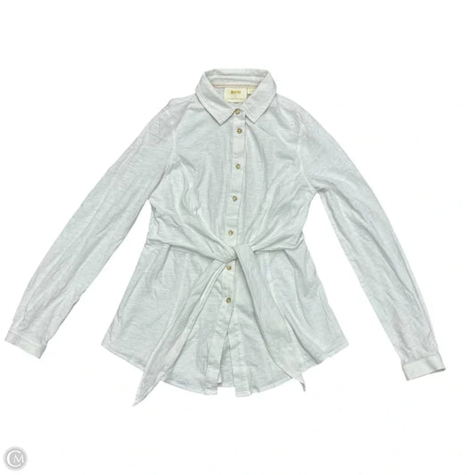 Top Long Sleeve By Maeve In White, Size: Xs