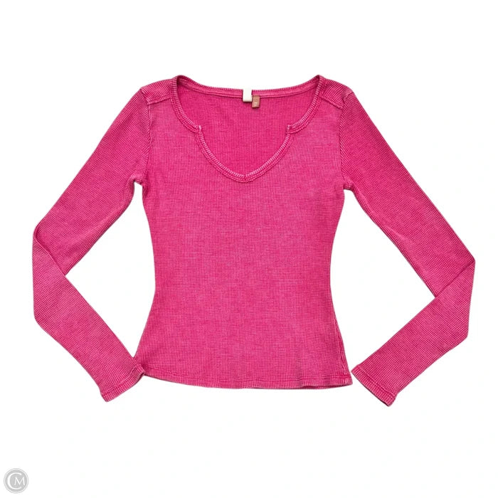 Top Long Sleeve By Pilcro In Pink, Size: Xxs