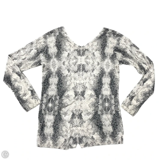 Top Long Sleeve By Rebecca Taylor In Snakeskin Print, Size: Xs