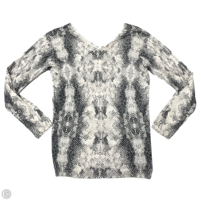 Top Long Sleeve By Rebecca Taylor In Snakeskin Print, Size: Xs