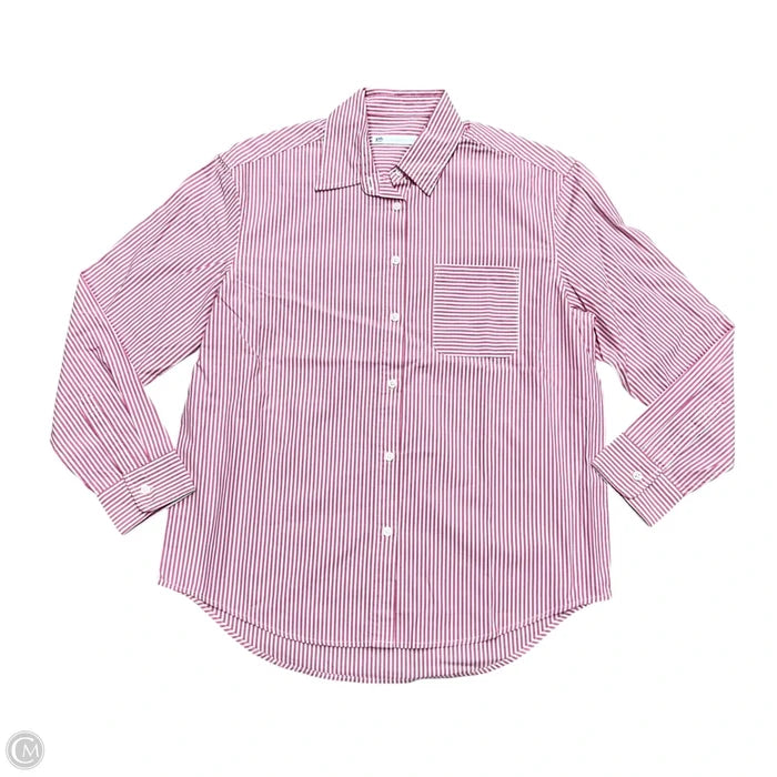 Top Long Sleeve By Southern Tide In Pink & White, Size: Xs