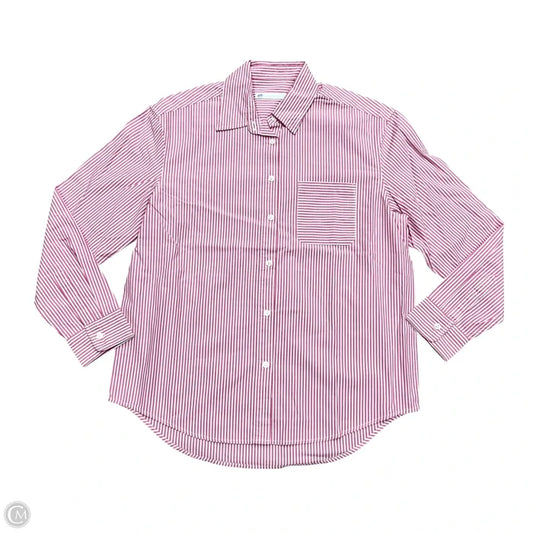 Top Long Sleeve By Southern Tide In Pink & White, Size: Xs