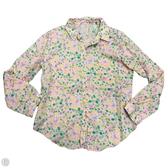 Top Long Sleeve Designer By Lilly Pulitzer In Pink, Size: M