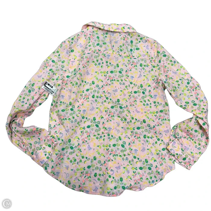 Top Long Sleeve Designer By Lilly Pulitzer In Pink, Size: M
