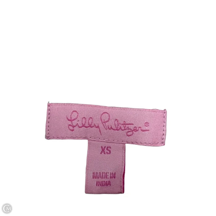Top Long Sleeve Designer By Lilly Pulitzer In Pink & White