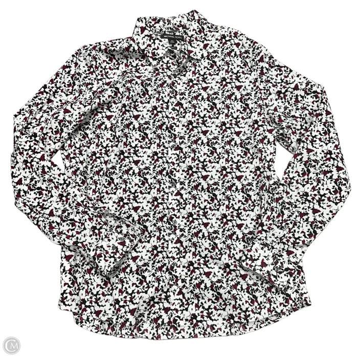 Top Long Sleeve Designer By Michael Kors In White, Size: Xxl