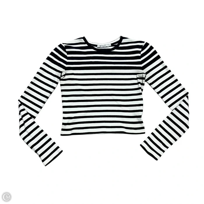 Top Long Sleeve Luxury Designer By Alexander Wang In Striped Pattern, Size: Xs