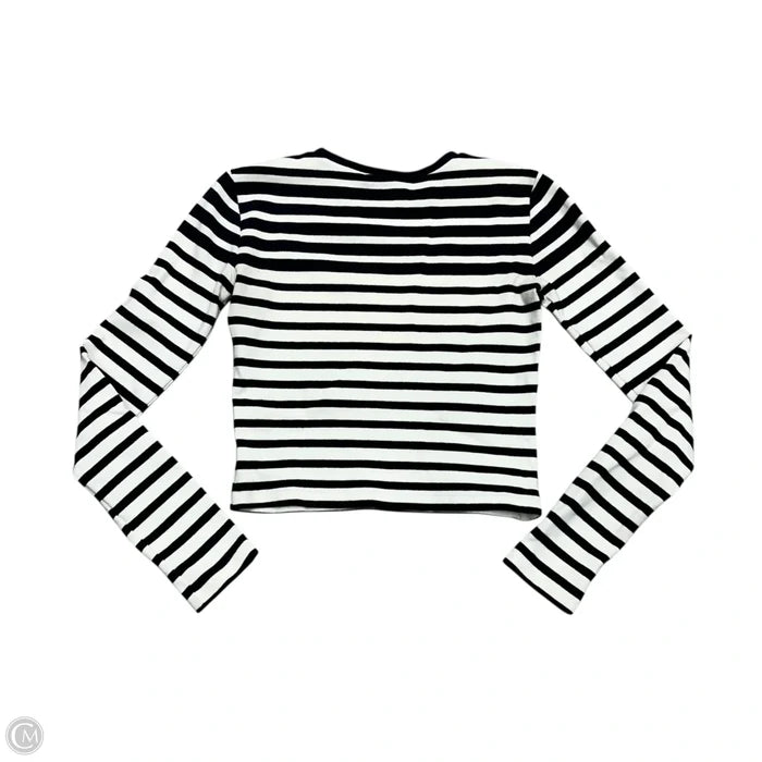 Top Long Sleeve Luxury Designer By Alexander Wang In Striped Pattern, Size: Xs